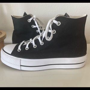 Converse Chuck Taylor All Star Lift Platform Black Canvas-Never worn W. Sz. 9